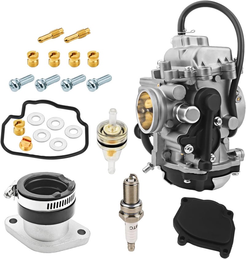 neivilu Carburetor Carb & Intake Manifold Boot For Yamaha Wolverine 350 YFM350 YFM350FX 1996-2005 4KB-14901-22-00 4KB-13586-01-00 - Image 4